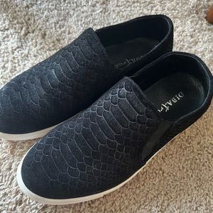 Diba True slip on snake print shoes